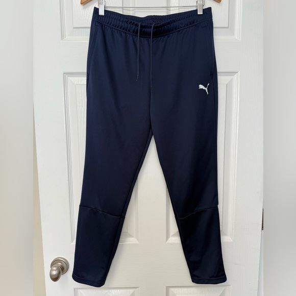 Puma Women’s Navy Soccer Drycell Sweatpants Warmups Joggers Size M - Picture 1 of 10